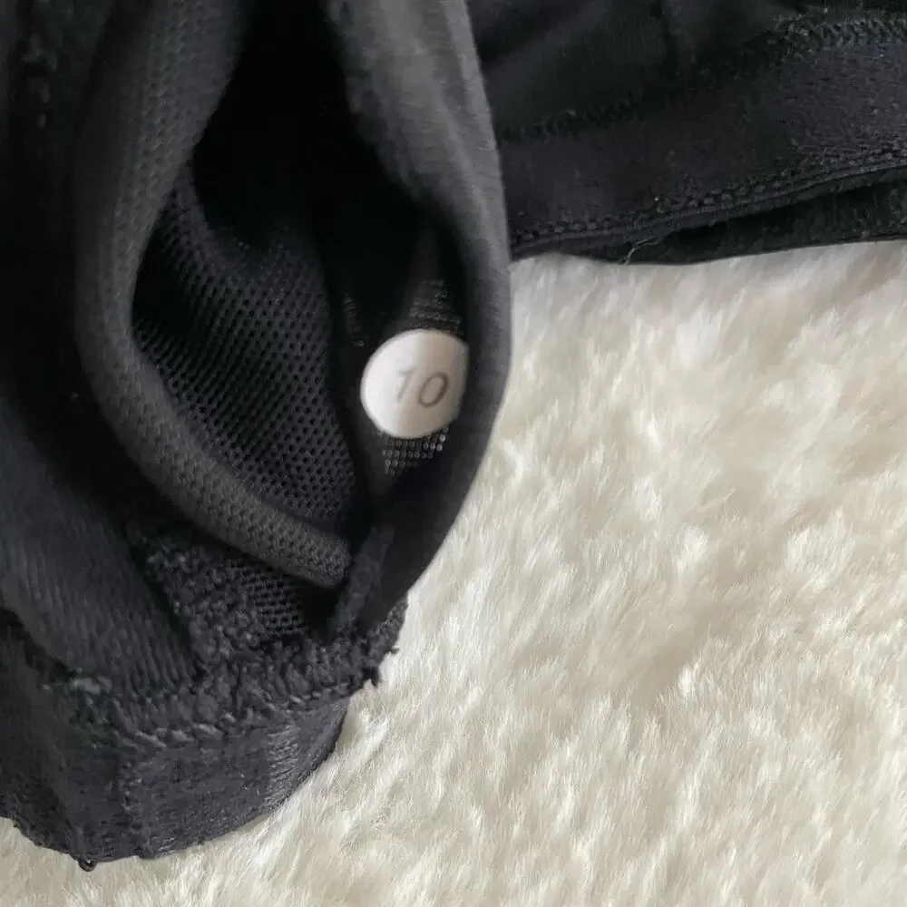Lululemon black t-back Racerback Sports Bra size 10